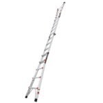 Little Giant Teleskopleiter Leveler 4x4 Sprossen, Mehrzweckleiter mit Ratchet-System, silber – Bild 8