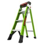 Little Giant King KOMBO 7 Stufen Mehrzweckleiter Fiberglas grün mit Plattform 2,40m – Bild 2