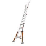 Little Giant Conquest Mehrzweckleiter 4 Stufen Alu mit Stabilisatoren für unebenen Untergrund – Bild 6