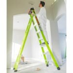 Little Giant King Kombo 3-in-1 Mehrzweckleiter 5+4 Stufen Fiberglas grün drehbares Wandpad – Bild 6