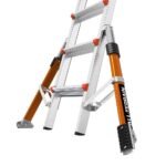 Little Giant Conquest Mehrzweckleiter 4 Stufen Alu mit Stabilisatoren für unebenen Untergrund – Bild 13