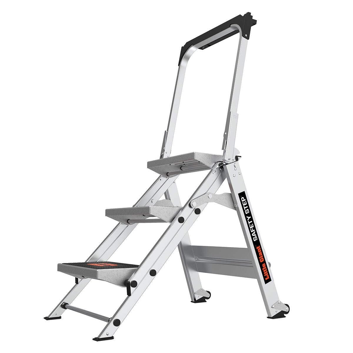 5189QKShERL Little Giant Safety Step Trittleiter 3 Stufen – platzsparend klappbar, Aluminium, max. Höhe 1,08 m – Bild 1