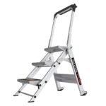 Little Giant Sicherheitsstufe 5 Stufen – Stehleiter mit Handlauf, Rollen & Werkzeugablage – Bild 2