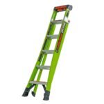 Little Giant King KOMBO 7 Stufen Mehrzweckleiter Fiberglas grün mit Plattform 2,40m – Bild 7