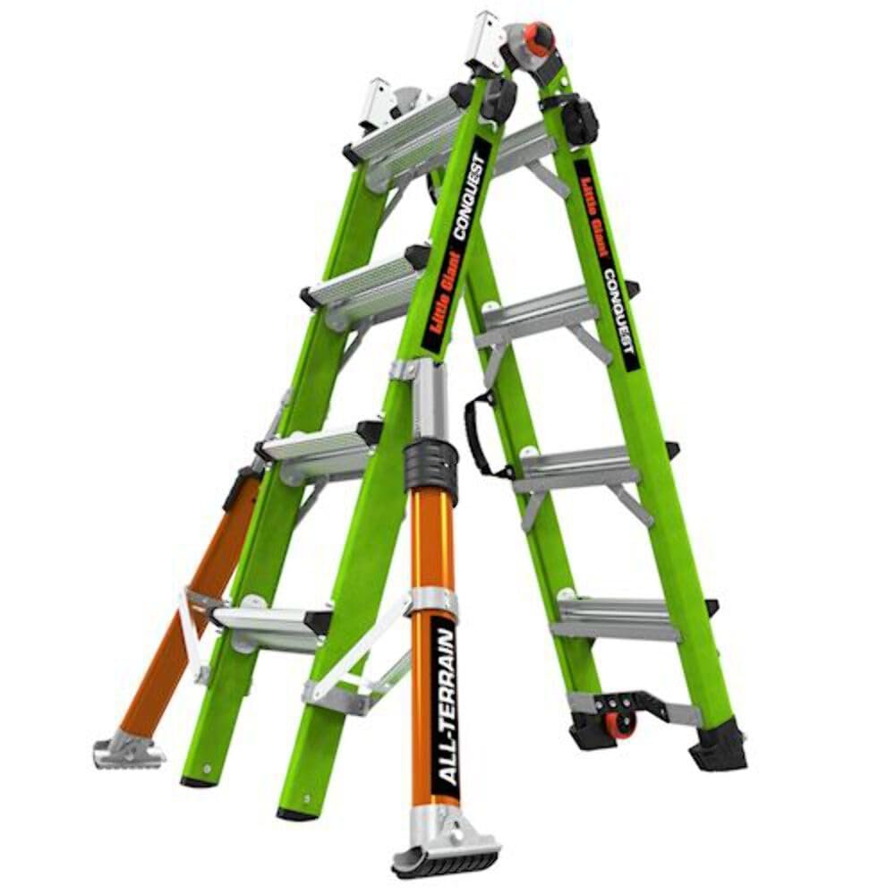 51MmipdndHL-2 Little Giant CONQUEST 2.0 Teleskop Mehrzweckleiter Fiberglas 4-7 Stufen – Bild 1