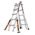 Little Giant Conquest Mehrzweckleiter 5 Stufen mit Stabilisatoren & Tip-Glide-Rollen