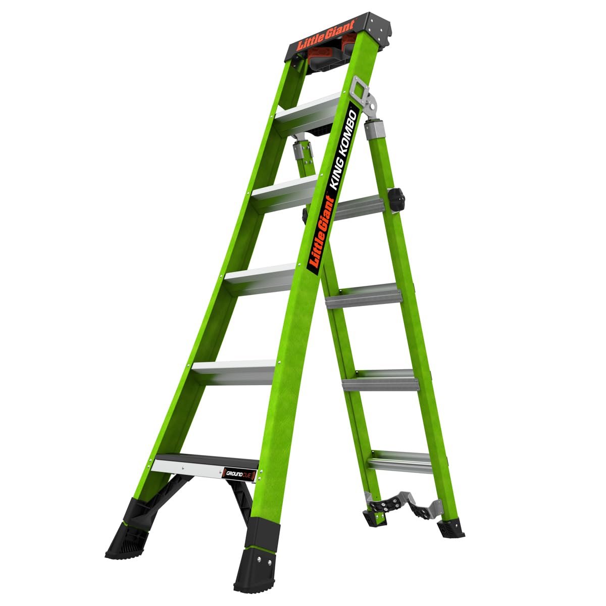 51PHw9RCEKL Little Giant King Kombo XT 2.0 Kombinationsleiter Fiberglas 3-in-1 ausziehbar 170 kg Tragkraft – Bild 1