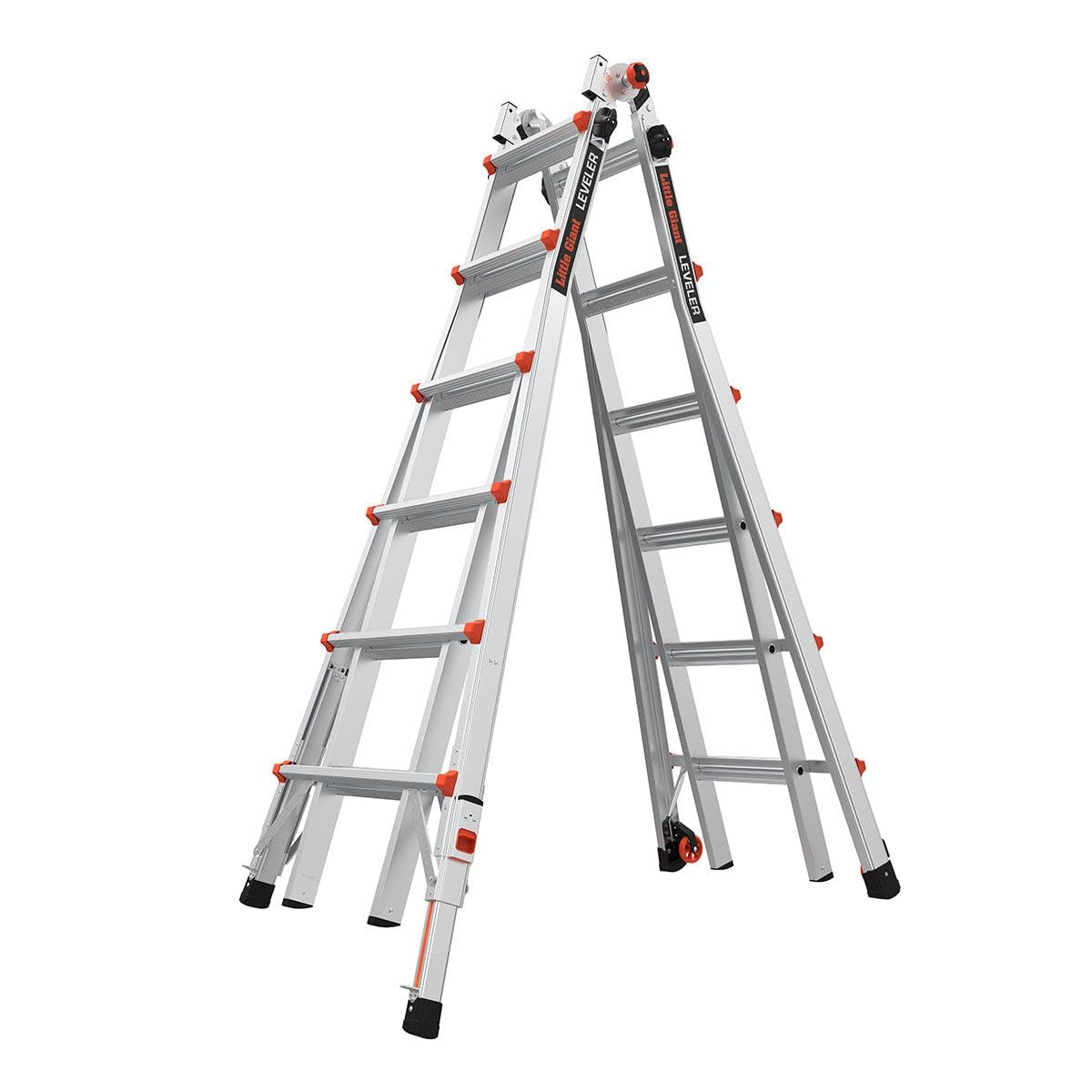 51Q51G63tgL Little Giant Teleskopleiter Leveler 4x6 Sprossen – höhenverstellbar, bis 6,88m, mit Rollen – Bild 1