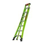 Little Giant King KOMBO 7 Stufen Mehrzweckleiter Fiberglas grün mit Plattform 2,40m – Bild 3