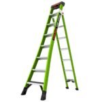 Little Giant King KOMBO 7 Stufen Mehrzweckleiter Fiberglas grün mit Plattform 2,40m