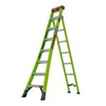 Little Giant King KOMBO 7 Stufen Mehrzweckleiter Fiberglas grün mit Plattform 2,40m – Bild 5
