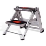 Little Giant Sicherheit Trittleiter 2 Stufen Aluminium mit Sicherheitsgeländer und Rollen – Bild 6