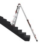 Little Giant Leveler M17 Mehrzweckleiter 4x4 Aluminium Gelenkleiter ausziehbar mit Ratschennivellierung – Bild 8