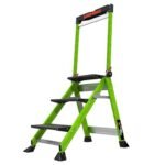 Little Giant Jumbo Step 11933 Trittleiter 3 Stufen Alu mit Geländer EN14183 klappbar – Bild 2