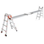 Little Giant Teleskopplanke 2,4-4 m Alu – Gerüstplattform für Mehrzweckleitern, 227 kg Tragkraft – Bild 7