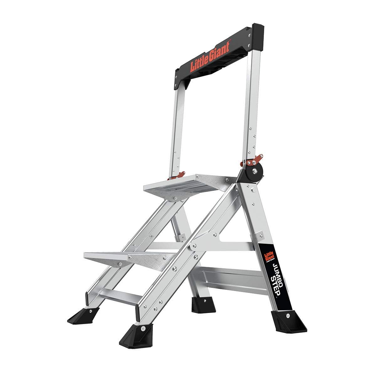 61GaxXISj6L Little Giant Jumbo Step 11902 Trittleiter 2 Stufen, Aluminium, Tragkraft 170 kg, rutschfest – Bild 1