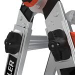 Little Giant Leveler M17 Mehrzweckleiter 4x4 Aluminium Gelenkleiter ausziehbar mit Ratschennivellierung – Bild 9