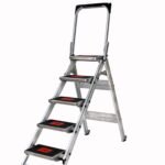 Little Giant Sicherheitsstufe 5 Stufen – Stehleiter mit Handlauf, Rollen & Werkzeugablage