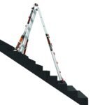 Little Giant Conquest Mehrzweckleiter 5 Stufen mit Stabilisatoren & Tip-Glide-Rollen – Bild 8