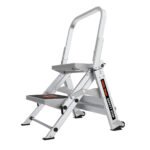 Little Giant Safety Step Trittleiter 2 Stufen Aluminium 300 lbs Typ 1A mit Sicherheits-Handlauf