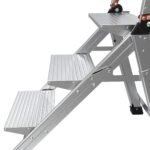 Little Giant Jumbo-Stufe 3-stufig mit Handlauf – Aluminium-Trittleiter 170 kg belastbar – Bild 13