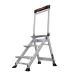 Little Giant Jumbo-Stufe 3-stufig mit Handlauf – Aluminium-Trittleiter 170 kg belastbar