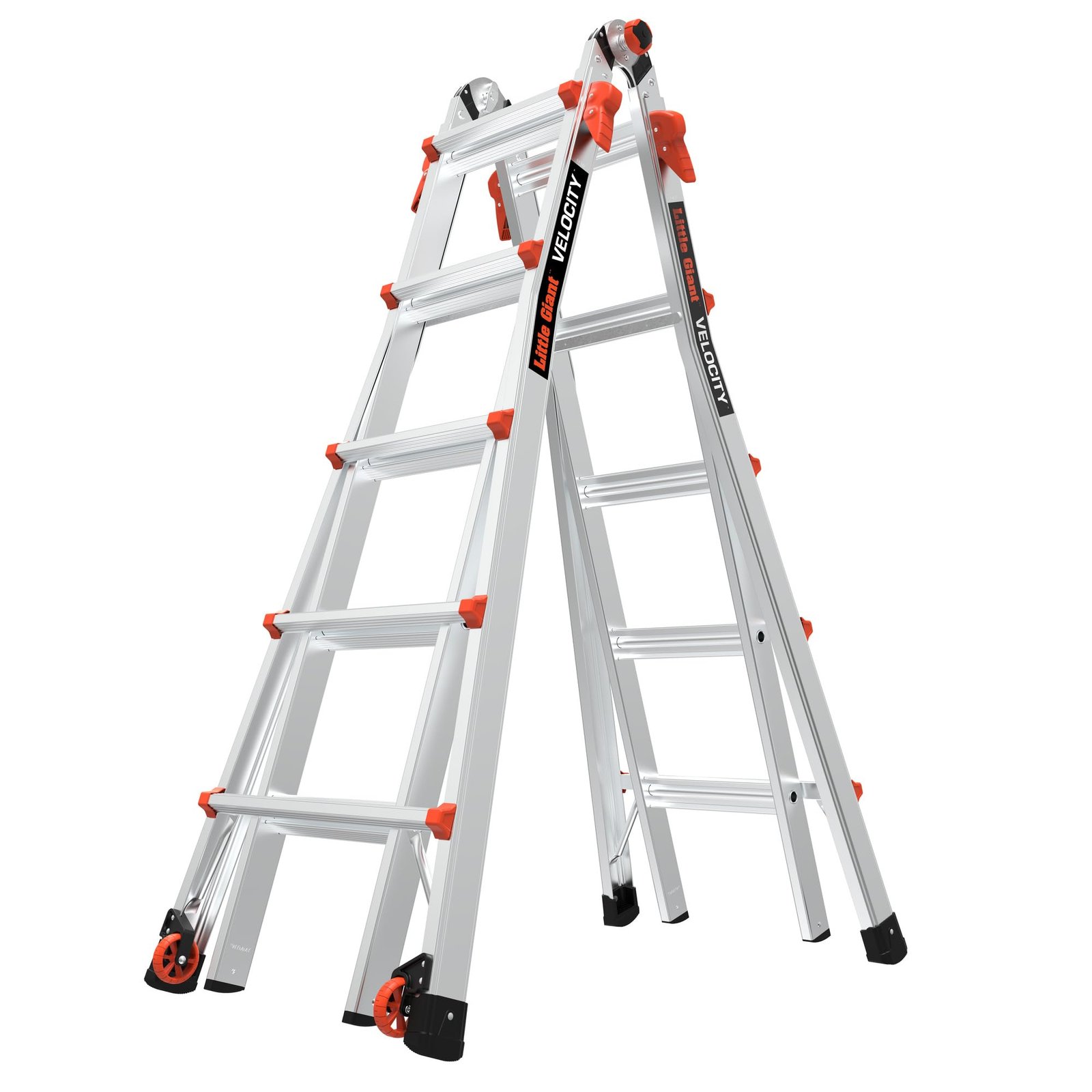 715iAI9MiKL Little Giant Velocity 22 Fuß Mehrzweckleiter Alu 4x4 300 lbs Belastbarkeit – Bild 1