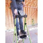 Little Giant MightyLite Leiter 6 ft grün – Leichte Fiberglas-Stehleiter mit Plattform und breiten Sprossen – Bild 7