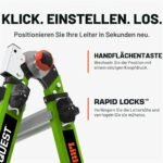 Little Giant Conquest 2.0 All-Terrain Mehrzweckleiter, Fiberglas, 5,2 m, verstellbare Ausleger, 136 kg – Bild 12