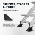 Little Giant Jumbo Trittstufe 4-stufig mit Handlauf – Aluminium-Trittleiter 170 kg Traglast – Bild 6
