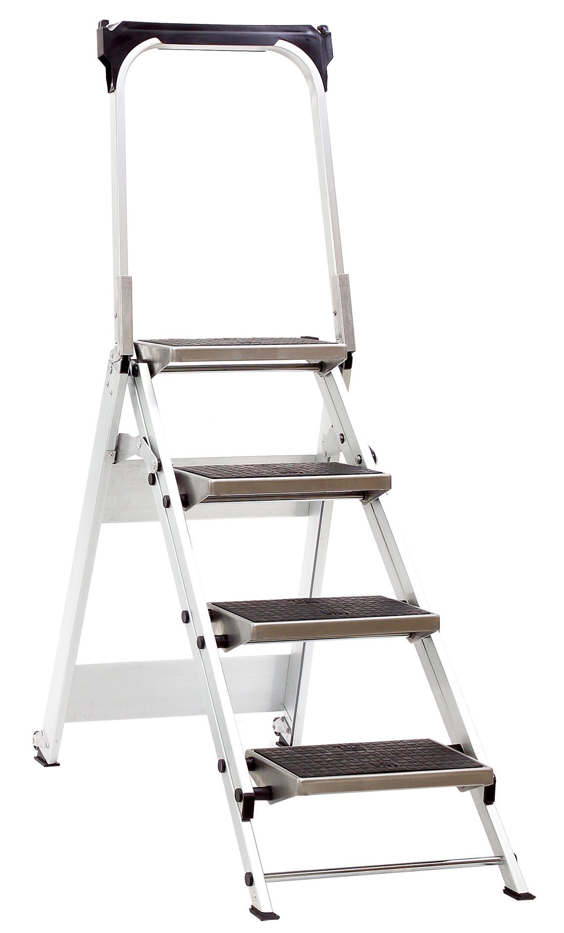 71qS583MYOL-1 Little Giant 41LG410B Alu-Klapptrittleiter 4 Stufen mit Sicherheitsbügel bis 150 kg EN131 – Bild 1