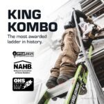 Little Giant King Kombo 3-in-1 GFK-Leiter, 1,2 m, 170 kg, Verlängerung & Trittleiter, nicht leitfähig – Bild 2