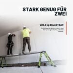 Little Giant Teleskopplanke 2,4-4 m Alu – Gerüstplattform für Mehrzweckleitern, 227 kg Tragkraft – Bild 2