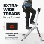 Little Giant Safety Step Trittleiter 2 Stufen Aluminium 300 lbs Typ 1A mit Sicherheits-Handlauf – Bild 2