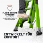 Little Giant Fiberglas-Ausziehleiter 18824 Typ 1A, 136 kg Belastung, nichtleitend, grün – Bild 6
