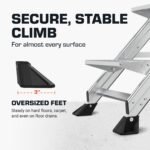 Little Giant Jumbo-Stufe 3-stufig mit Handlauf – Aluminium-Trittleiter 170 kg belastbar – Bild 6