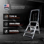 Little Giant Safety Step 3-Stufen Leiter 91 cm Aluminium Typ 1A 136 kg mit Arbeitsablage – Bild 6