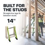 Little Giant King Kombo 3-in-1 GFK-Leiter, 1,2 m, 170 kg, Verlängerung & Trittleiter, nicht leitfähig – Bild 6